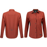 Women's Hybrid Long Sleeve Shirt Front and Back View