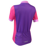 Women's club cycling jersey - purple solid - off back Women's club cycling jersey - purple solid - off back