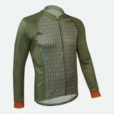 Men's Evergreen Wind Armor Fleece Long Sleeve Jersey Off Front