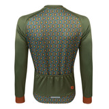 Men's Evergreen Wind Armor Fleece Long Sleeve Jersey Back