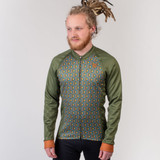 Men's Evergreen Wind Armor Fleece Long Sleeve Jersey Model Front