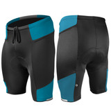 Teal Gel Touring Padded Cycling Short Front and Back View