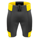 Yellow Gel Touring Padded Cycling Short Front View