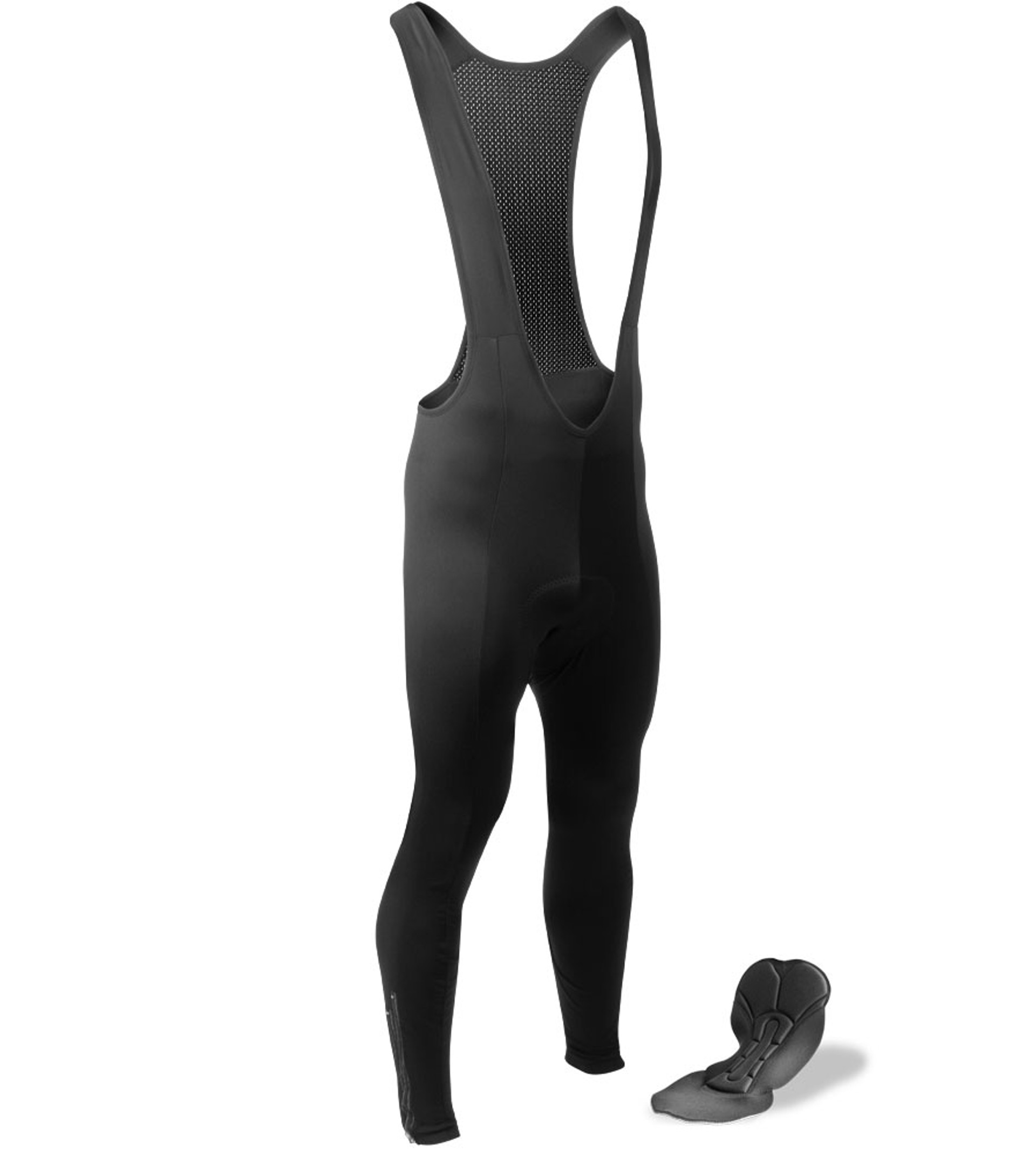 Men's USA Classic | Black Stretch Fleece Padded Cycling Bib-Tights