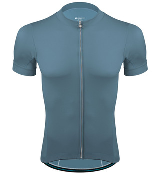 Light Blue Cycling Jersey Mens Short Sleeve