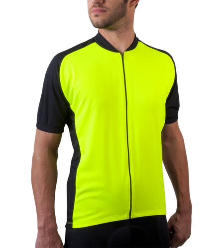 Racelite Men's Reflective Cycling Jersey in Red / Black | illumiNITE LG