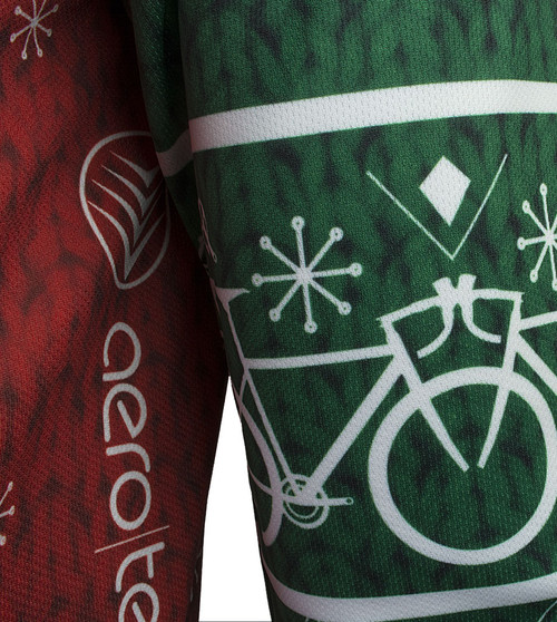 christmas jumper cycling jersey