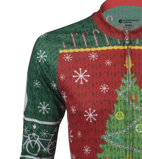 christmas jumper cycling jersey