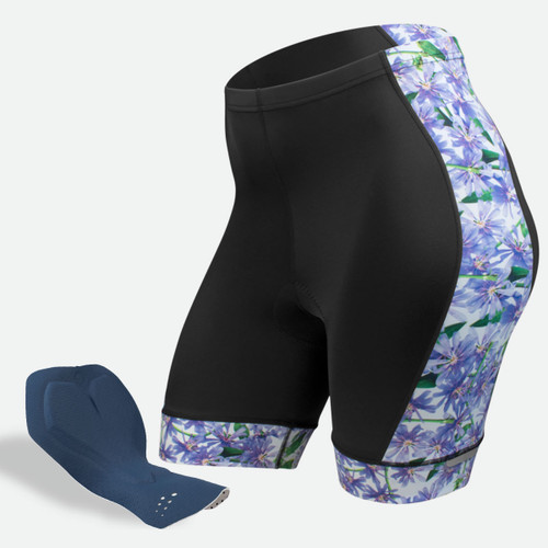 Plus Size Women's Purple Flower Liddy Short Icon Plus Size Women's Purple Flower Liddy Short Icon