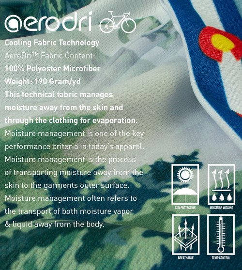 Colorado State Themed Bike Jersey Rocky Mountain Wilderness Jersey