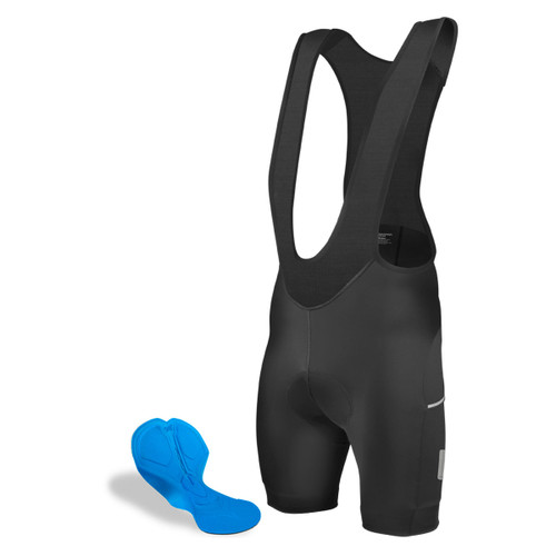 Men's All Day Cycling Bib-Shorts in Black with Chamois Pad|black|primary Men's All Day Cycling Bib-Shorts in Black with Chamois Pad|black|primary
