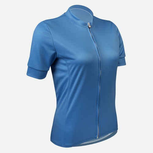 Women's Core Short Sleeve Cycling Jersey ocean blue Off Front