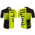 Tall Men's Sprint Jersey Expressions Safety Yellow Cycling Jersey Front and Back View