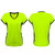 Women's Luna Athletic Tee Safety Yellow Front and Back View