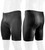 Black P Petite Bike Shorts for Men Front and Back View