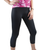 Women's Spandex Padded Cycling Capri Black Being Worn