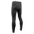 Black Stretch Fleece Cold Weather Padded Cycling Tights for Men Off Back View