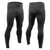 Black Stretch Fleece Cold Weather Padded Cycling Tights for Men Front and Back View