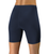 Women's Workout Fitness Navy Blue Spandex Shorts Back View