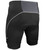 Big Men's Clydesdale Charcoal and Black Padded Cycling Short Off Back View
