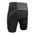 Big Men's Clydesdale Charcoal and Black Padded Cycling Short Off Back View
