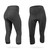 Women's Heathered Grey Thrive Padded Cycling Capri front back