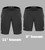 Shorty MTB PADDED Mountain Bike Shorts with 8 Inch Inseam and 11 Inch Inseam Option Front View