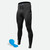 Men's All Day Black Cycling Fleece Tights Off Front View
