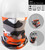 Printed Face Mask Neck Multi Tube Orange Camo Informational Graphic