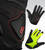 Enduro MTB Gloves | Hi-Viz Lightweight Full Finger Glove | Gel Padded Palm