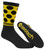 Black and Yellow Woven Cycling Sock Top and Bottom View