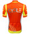 Hi-Viz Orange and Yellow Men's Premiere Cycle Jersey Back View