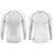 White Long Sleeve Brushed Fleece Base Layer Front and Back View