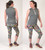 Women's USA Classic Peace Wild Print Spandex Padded Cycling Capris Model Front and Back View