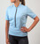 Women's Short Sleeve Light Blue Cycling Jersey Model View 4