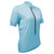 Women's Swift Short Sleeve Light Blue Cycling Jersey Safety Yellow Off Front View