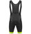 Men's Canyon Long Distance Cycling Black Bib Shorts Back View