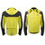 Men's Waterproof High-Visibility Reflective Cycling Rain Jacket Front and Back View