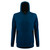 Teal Merino Wool Hoodie Front Hood Up