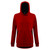 Rust Merino Wool Hoodie Front Hood Up