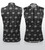 Women's Pizzelle Print Sleeveless Cycling Jersey Front and Back View