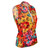Women's Peace Print Sleeveless Cycling Jersey Front View