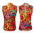 Women's Peace Print Sleeveless Cycling Jersey Front and Back View