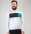 Men's Ash Grey Block Lightweight Sun Protection Long Sleeve Jersey Model Front View