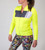 Women's Safety Yellow Block Lightweight Sun Protection Long Sleeve Classic Jersey Model Front View