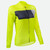 Women's Safety Yellow Block Sun Protection Long Sleeve Classic Jersey Off Front View