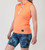 Women's Coral Orange Thrive Lightweight Sleeveless Cycling Jersey Model View