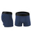 Men's Navy Blue High Performance 3-inch Inseam Unpadded Athletic Boxer Briefs Side and Front View