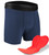 Men's Navy Blue High Performance 5-inch Inseam Padded Cycling Boxer Briefs|navy|primary