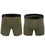 Men's Olive Green High Performance 3-inch Inseam Unpadded Athletic Boxer Briefs Front and Back View